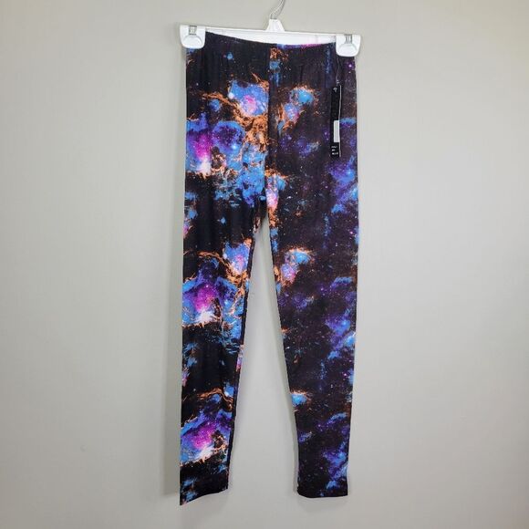 New Mix Dark Galaxy Polyester Blend Leggings One Size Fits All - Picture 1 of 8